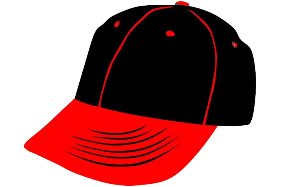 Red and black men’s baseball hat