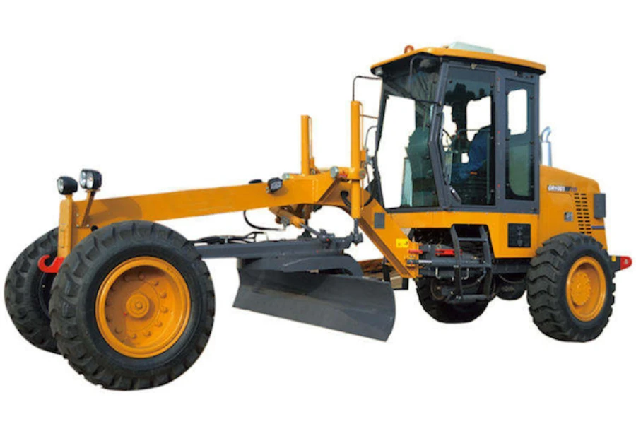 the Xugong 100 hp articulated frame mini road grader