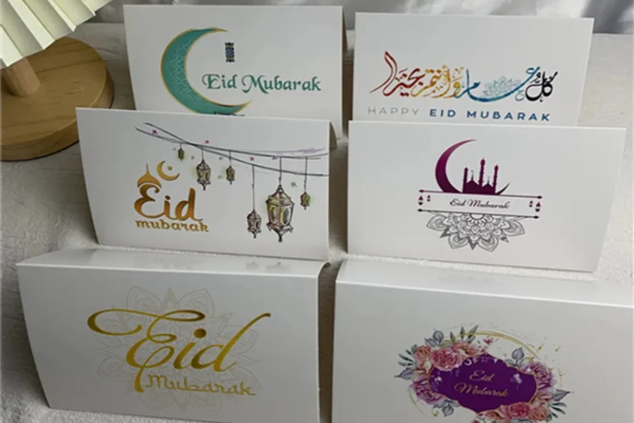 Vinyl stickers with festive colors and Islamic symbols