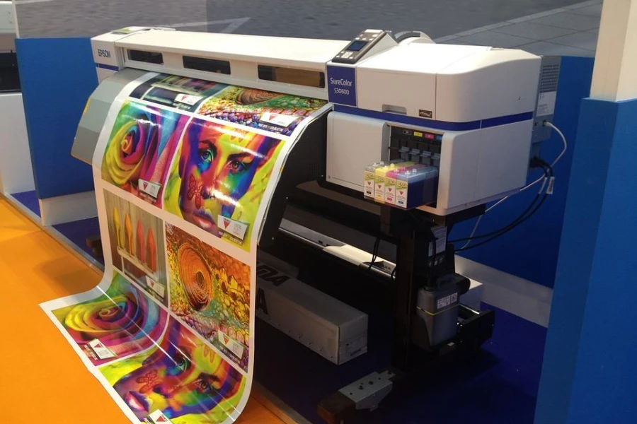 A large colored digital printing machine