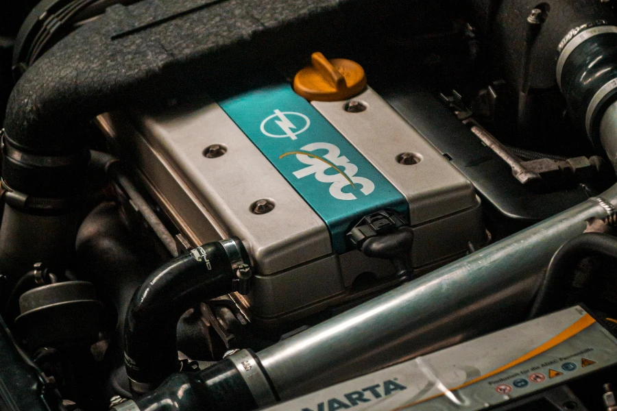 A lithium-ion battery inside an electric car