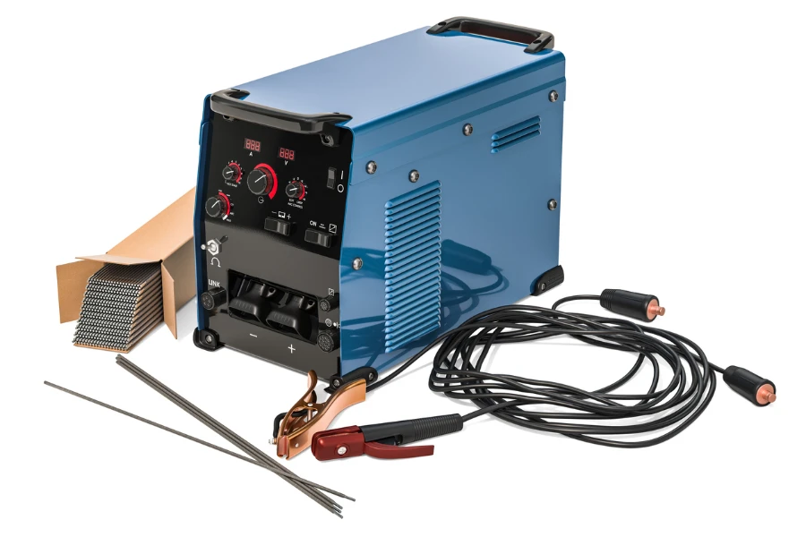 A TIG welding machine with stick electrode holder