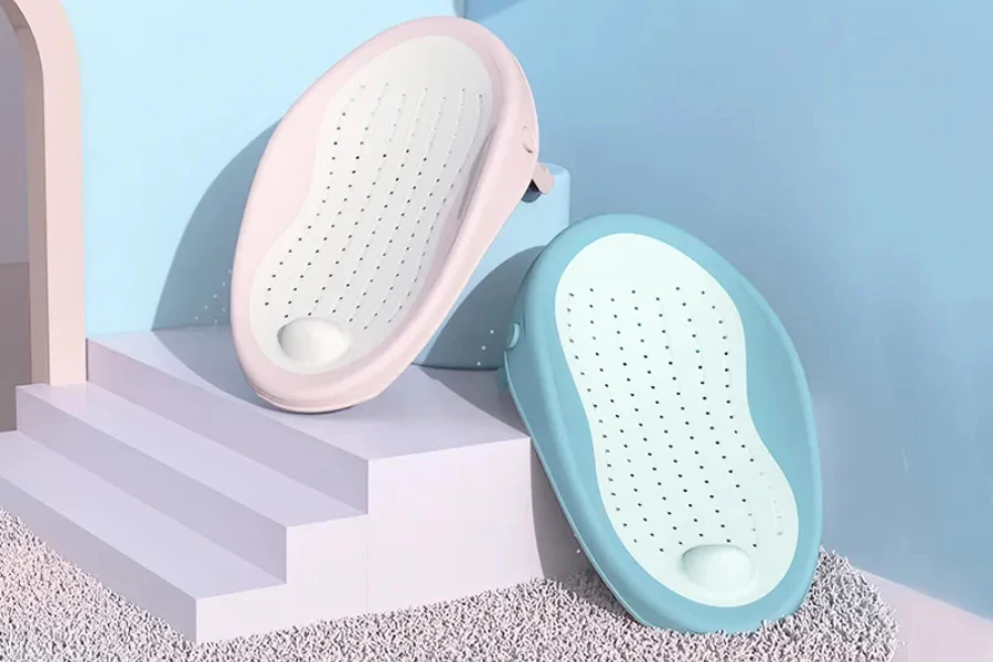 Bath basin cradle with an ergonomic design