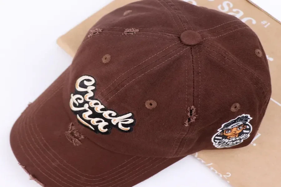 Dad hats with 3D embroidery still maintain a retro feel
