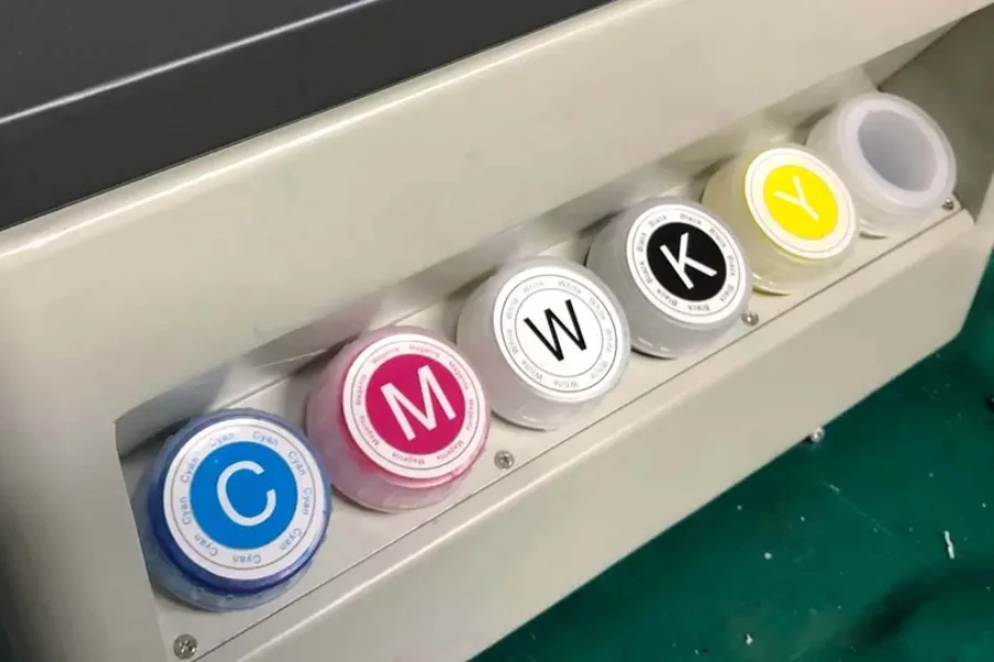 DTF printer offering CMWKY colors