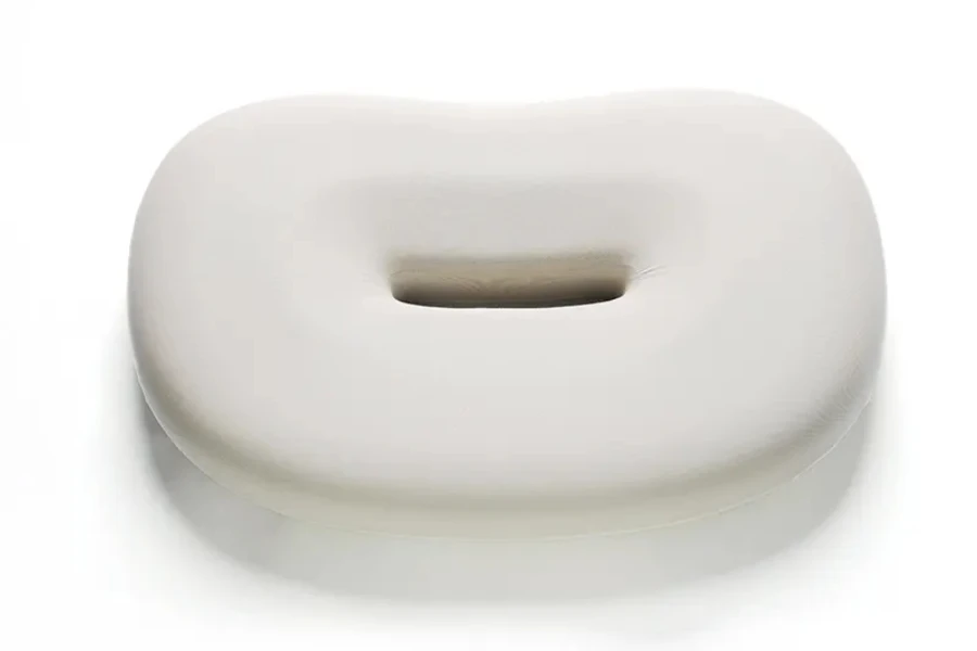 Memory foam pillow on a white background
