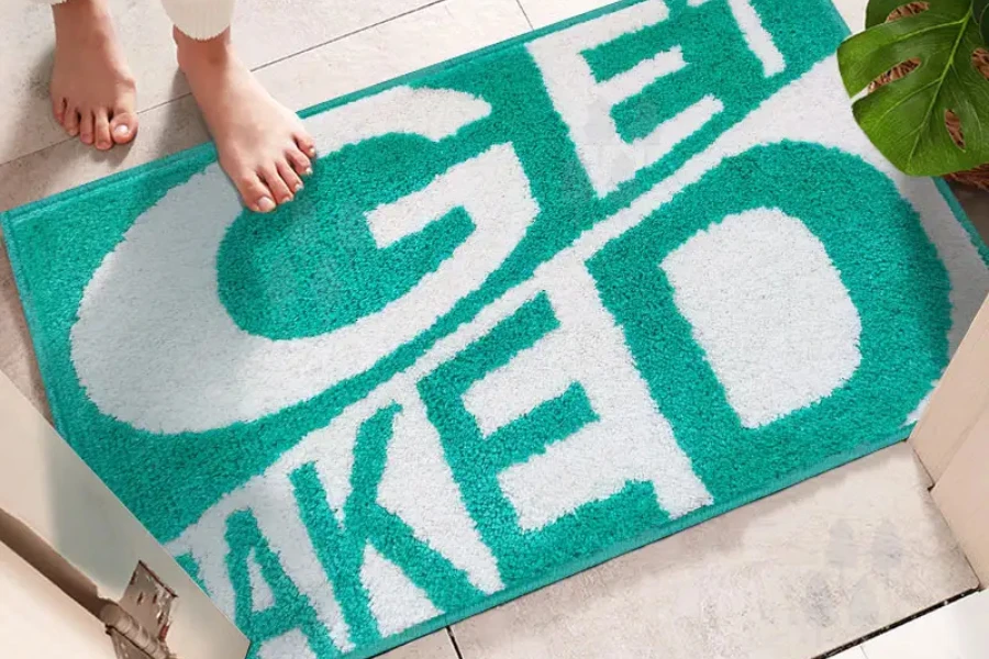 Alfombra De Baño Que Absorbe Agua, Alfombrilla De Pvc Para B