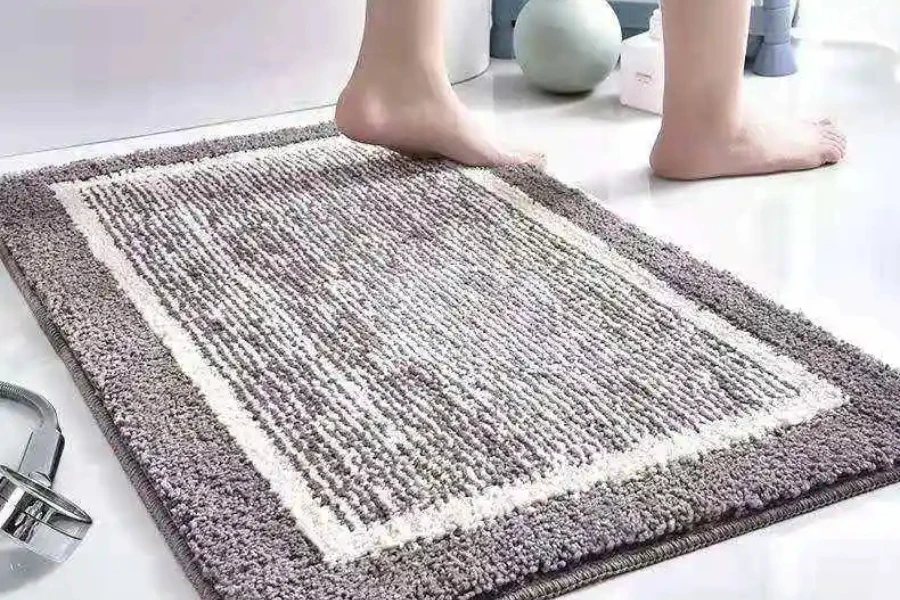 Natural fiber bath mat
