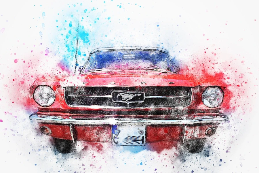 Old Mustang design to print on a T-shirt