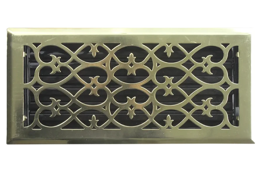 Powder coated decorative register ventilation