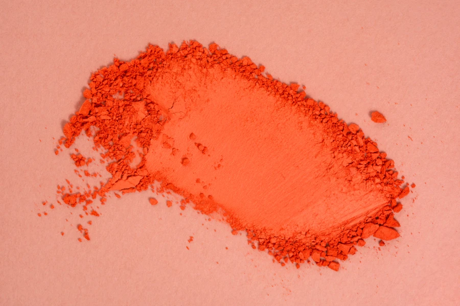 Sample of red orange eyeshadow