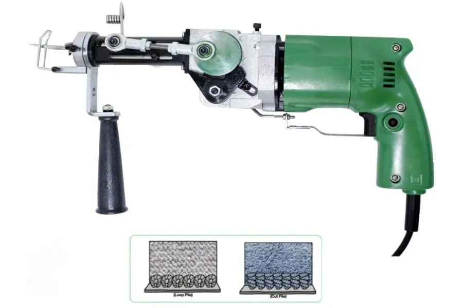 Máquina de flocagem de tapete de arma elétrica 2 em 1