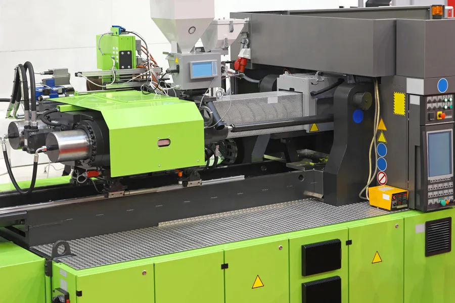 A green injection molding machine