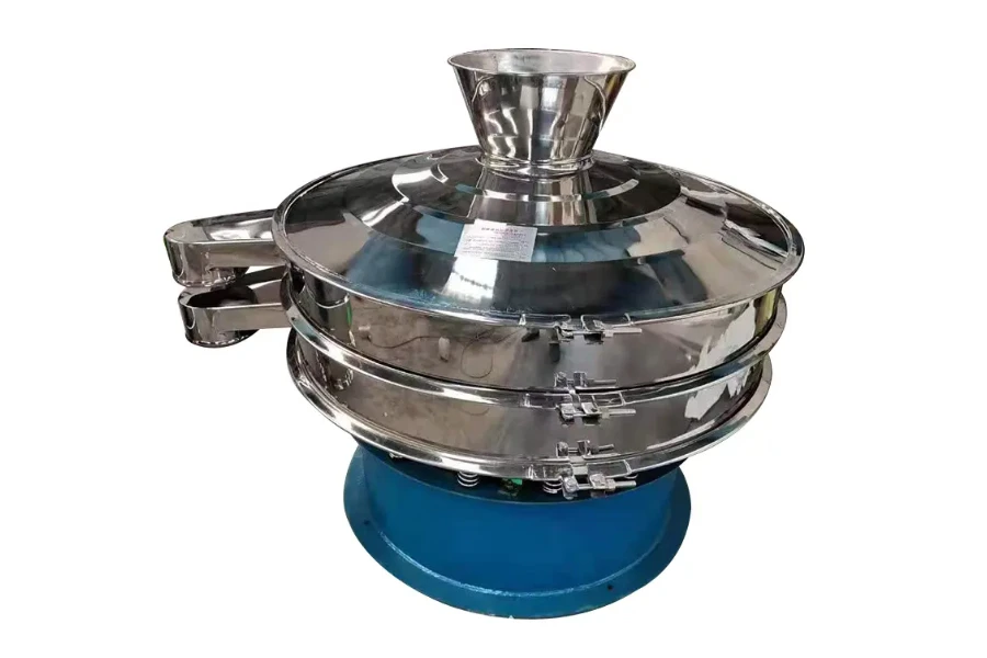 A vibrating powder sieve machine
