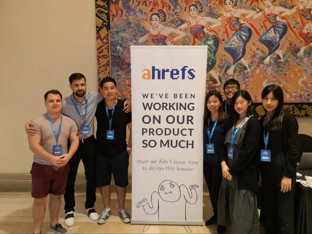 Ahrefs' product banner