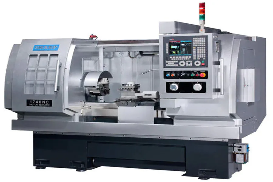 An automatic CNC lathe machine