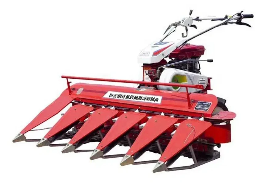 Automatic walking mini rice harvester