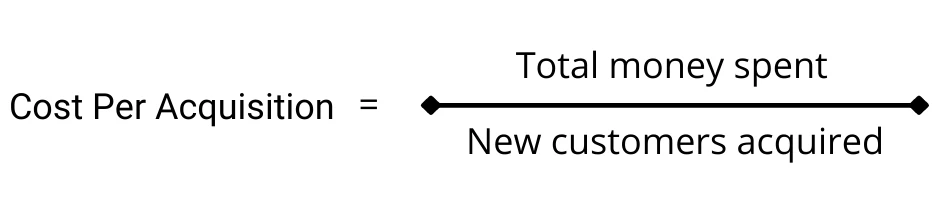Cost per acquisition calculation formula