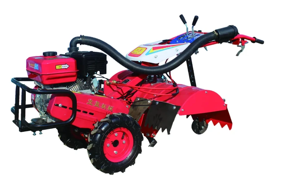 Mini cultivador de timón con motor diésel