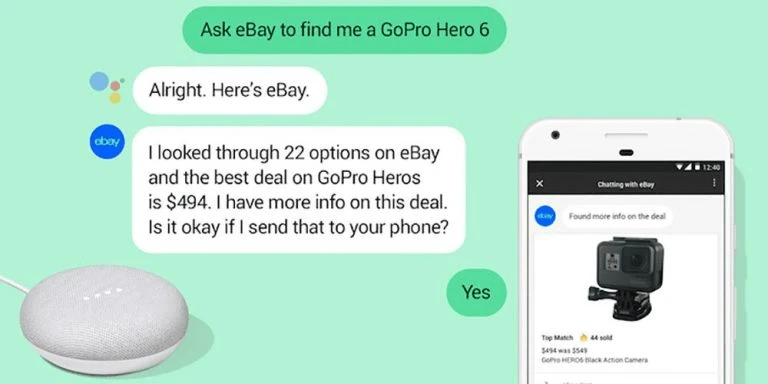 ebay google assistant voice conversational commerce