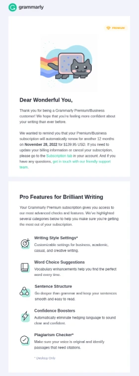 email by Grammarly