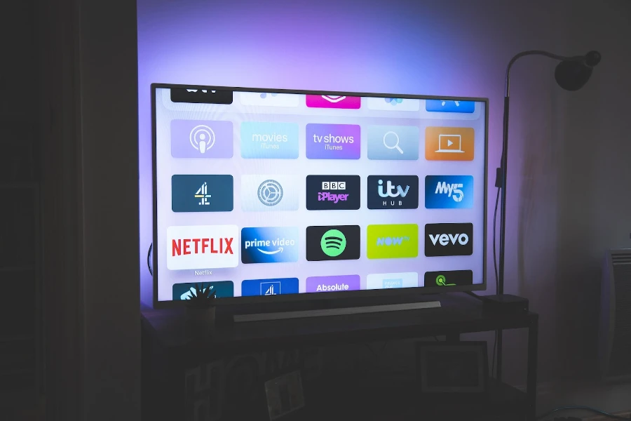 Smart TV with the apps page open