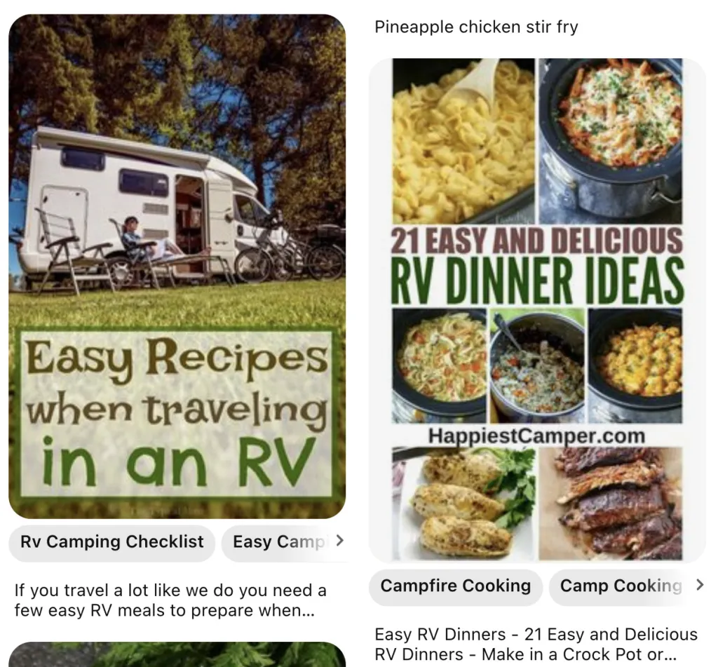 The Wandering RV's Pinterest examples